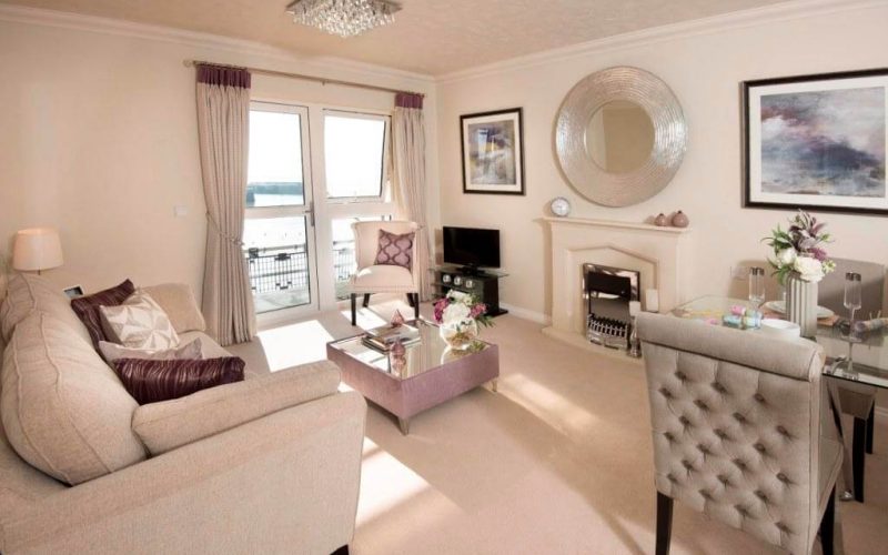 Mounts Bay show apartment lounge dining room